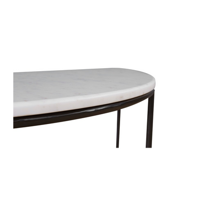 Keswick Demilune Console Table - Black Iron - Chapin Furniture