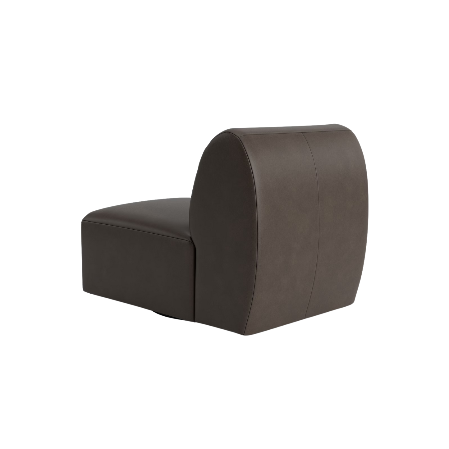 Clyde Leather Armless Swivel Chair - Custom - Chapin Furniture