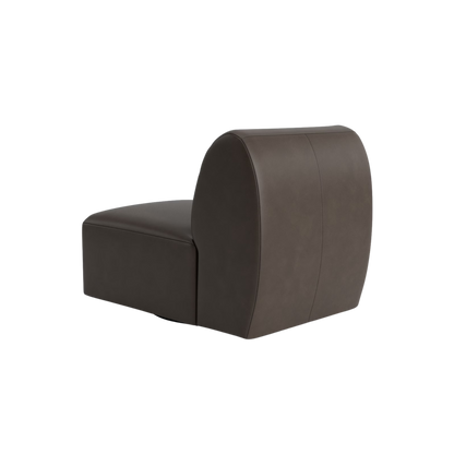 Clyde Leather Armless Swivel Chair - Custom - Chapin Furniture