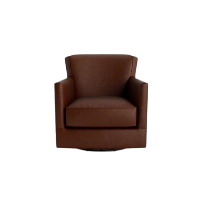 New American Living Leather Thin Track Arm Swivel Chair - Custom - Chapin Furniture