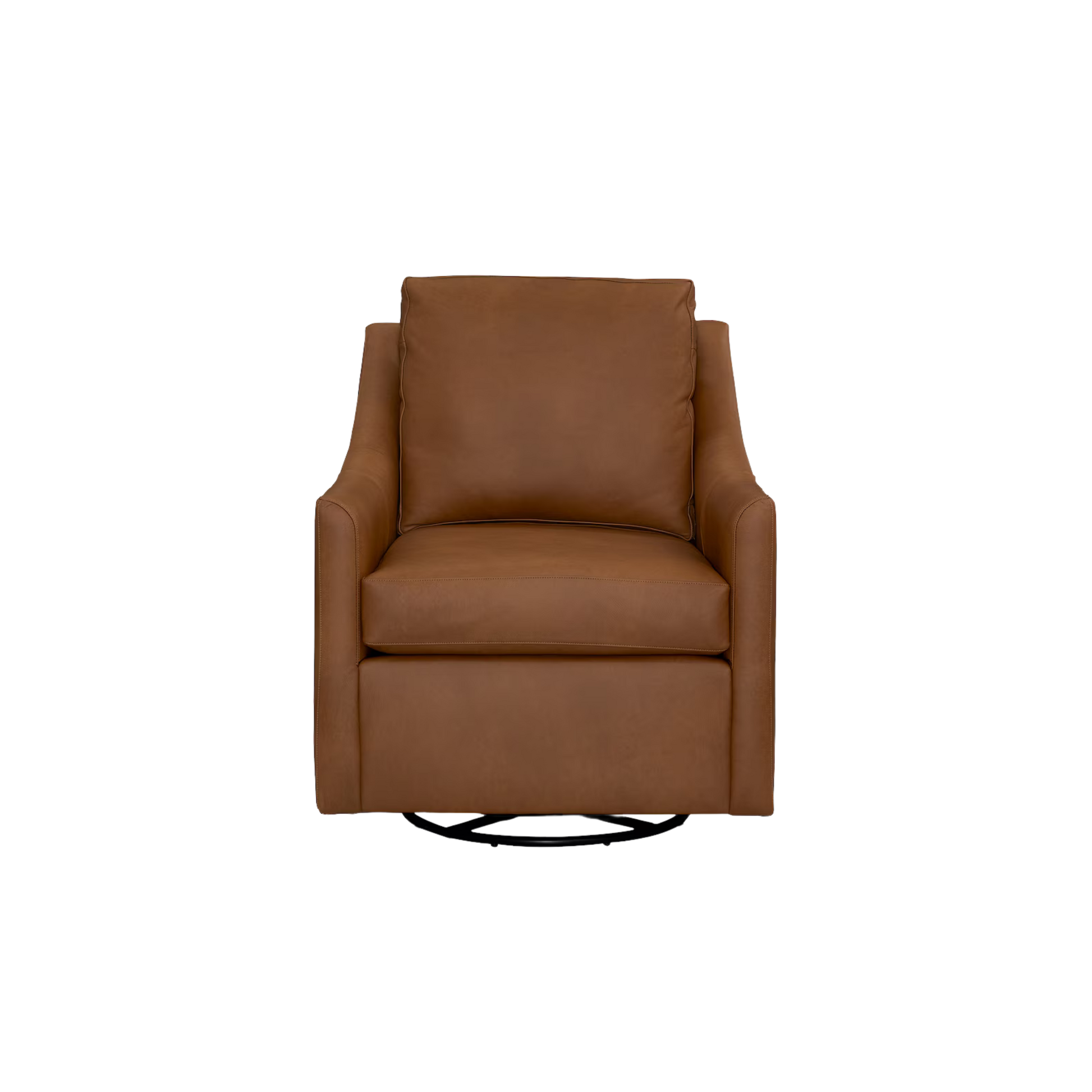Sloan Leather Slope Arm Swivel Glider Chair - Custom - Chapin Furniture