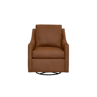 Sloan Leather Slope Arm Swivel Glider Chair - Custom - Chapin Furniture