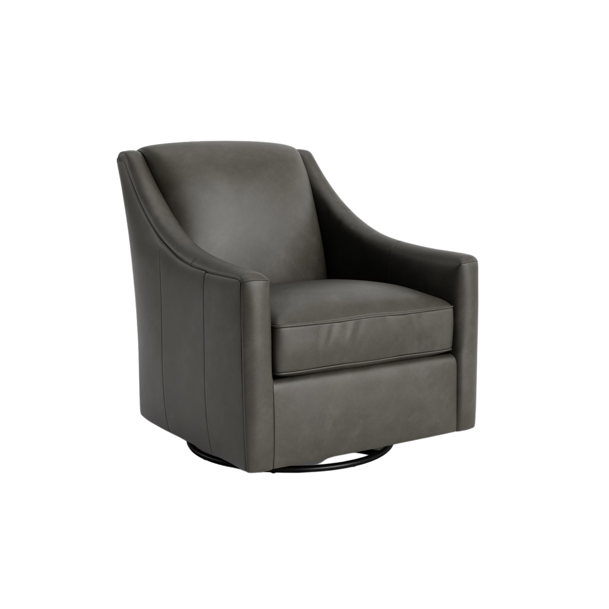 Corinna Leather Swivel Chair - Custom - Chapin Furniture