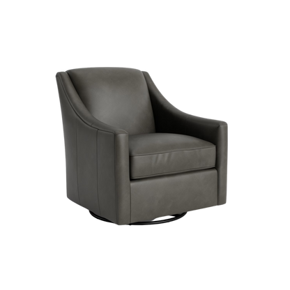 Corinna Leather Swivel Chair - Custom - Chapin Furniture