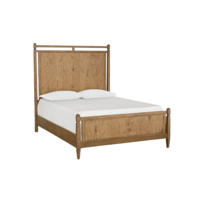 Surry Panel Bed Flaxen Oak - Queen - Chapin Furniture