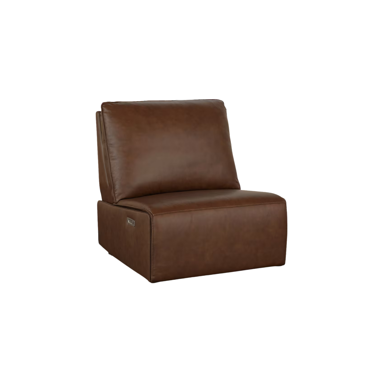 Everett Leather Armless Zero Gravity Power Recliner - Cork Leather - Chapin Furniture