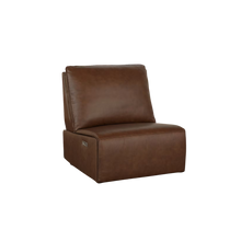 Everett Leather Armless Zero Gravity Power Recliner - Cork Leather - Chapin Furniture