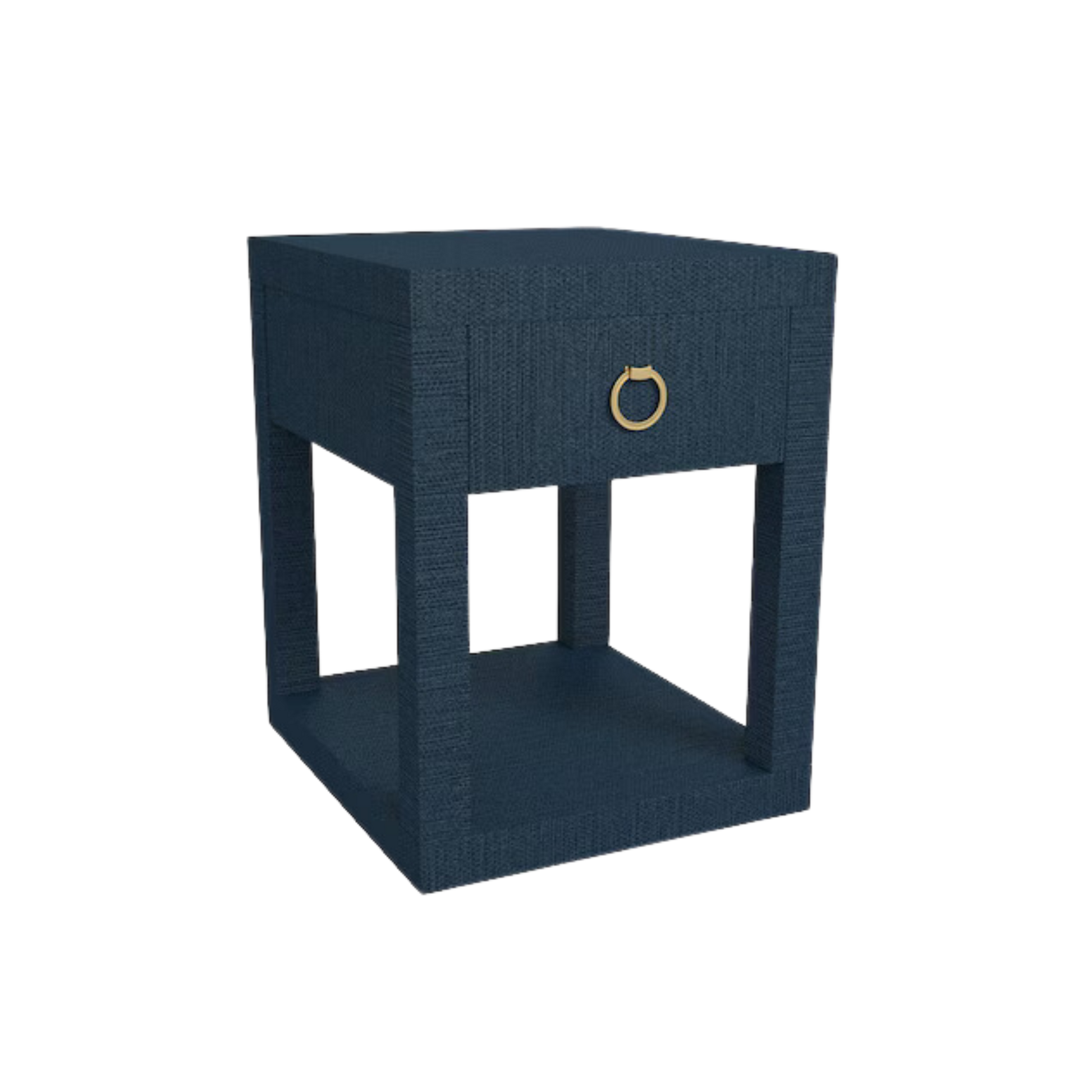 Ventura Raffia Chairside Table - Pacific Blue - Chapin Furniture