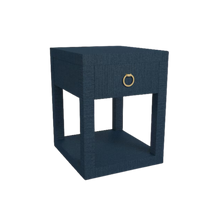 Ventura Raffia Chairside Table - Pacific Blue - Chapin Furniture