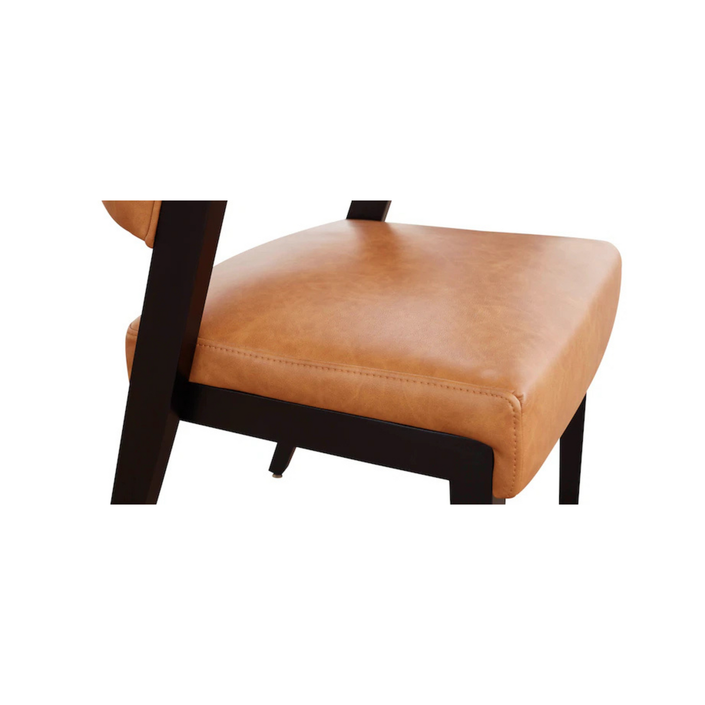 Asher Upholstered Faux Leather Dining Chair - Brown - Chapin Furniture