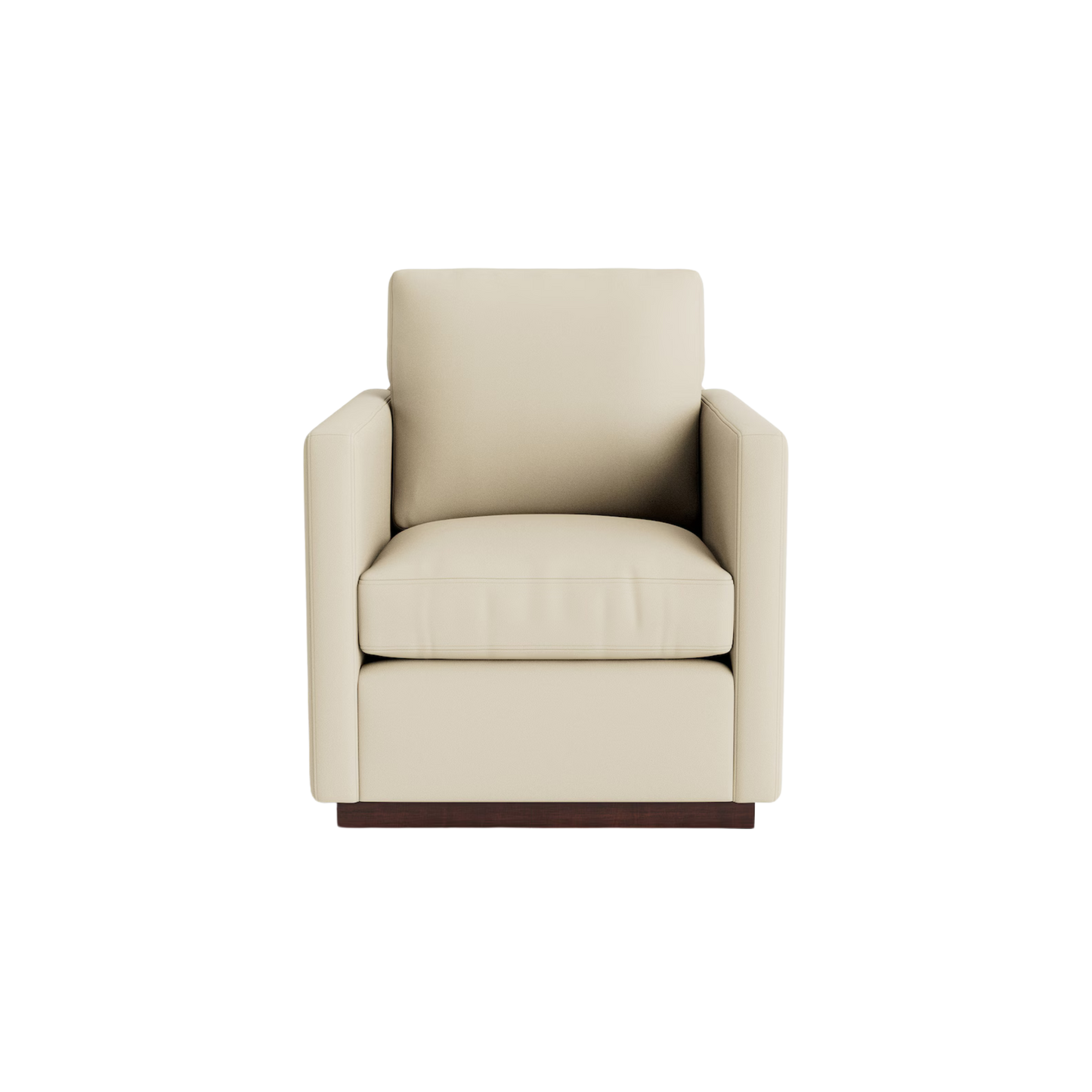 Myles Leather Thin Track Arm Swivel Chair - Custom - Chapin Furniture