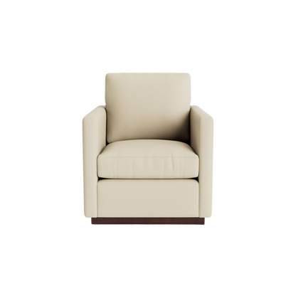 Myles Leather Thin Track Arm Swivel Chair - Custom - Chapin Furniture