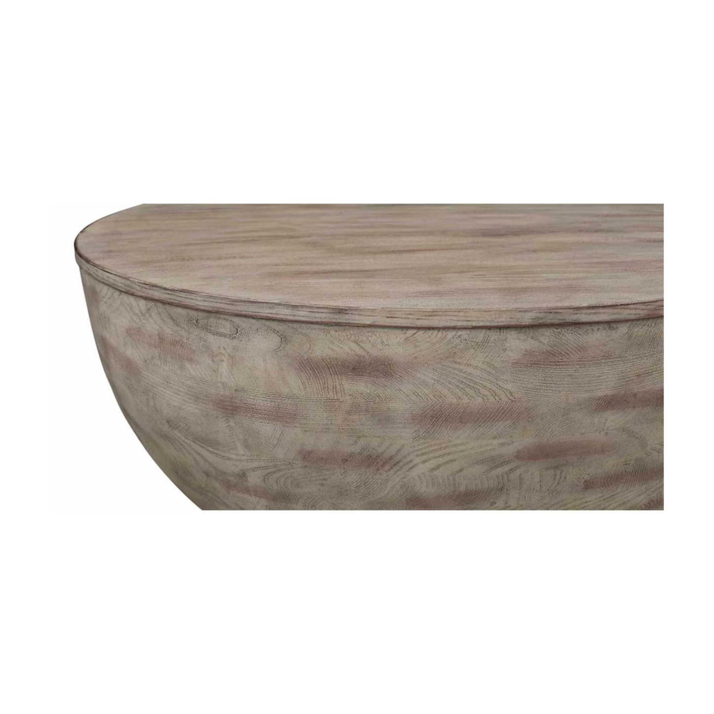 Tahiti Drum Cocktail Table - Copra White Gray - Chapin Furniture