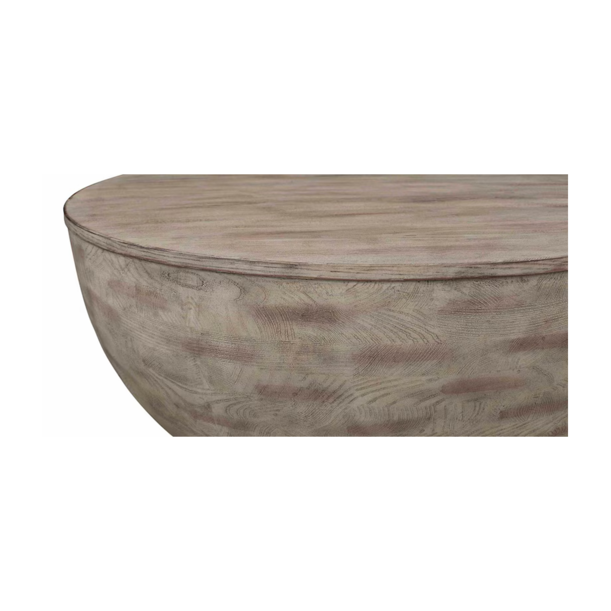 Tahiti Drum Cocktail Table - Copra White Gray - Chapin Furniture