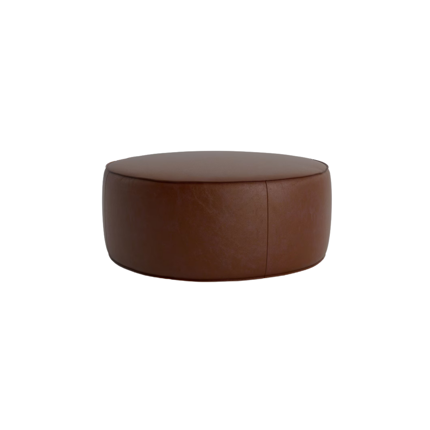 Rhonda Round Leather Ottoman - Custom - Chapin Furniture