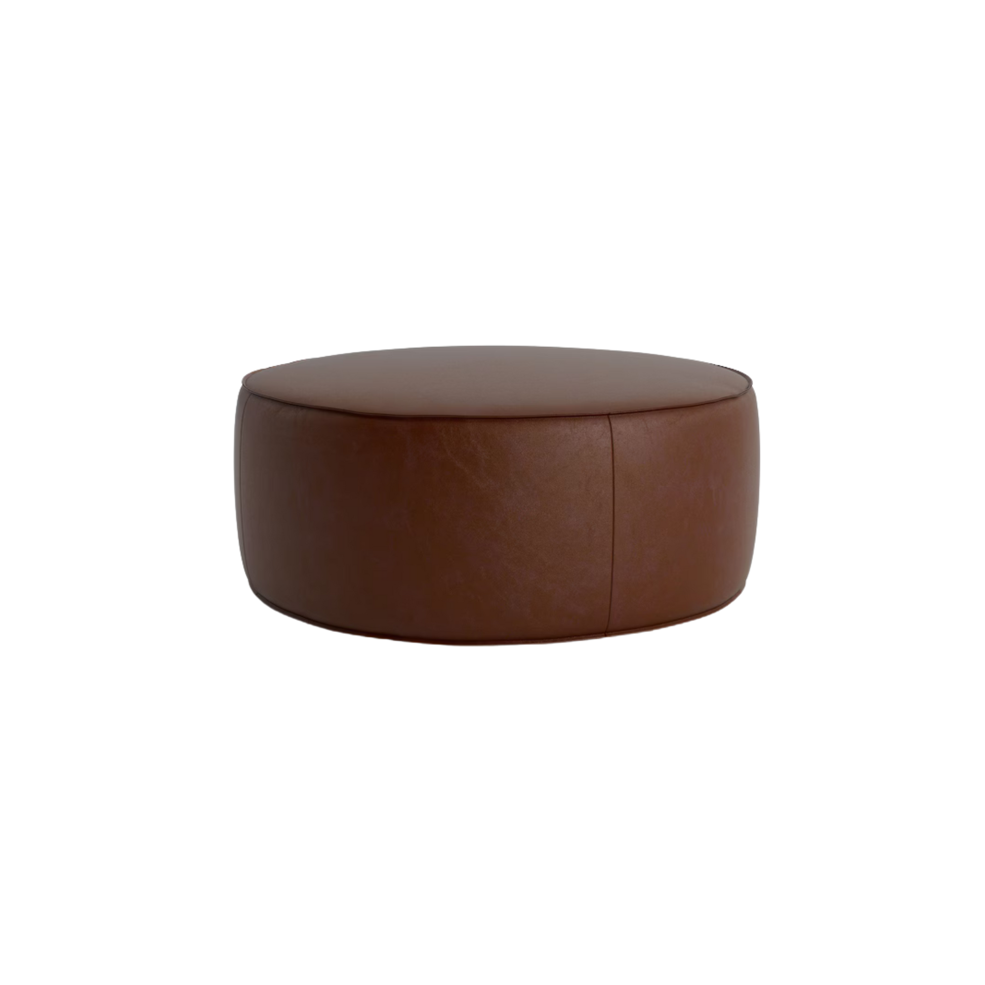 Rhonda Round Leather Ottoman - Custom - Chapin Furniture