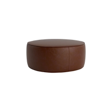 Rhonda Round Leather Ottoman - Custom - Chapin Furniture