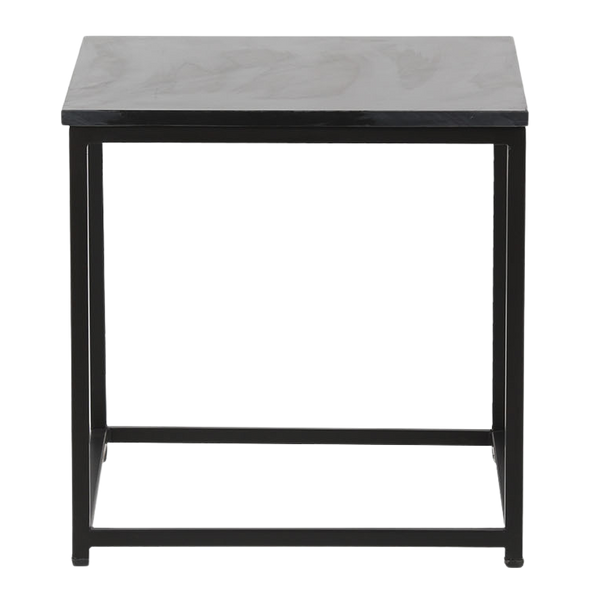 Loral Side Table-Black Marble - Chapin Furniture