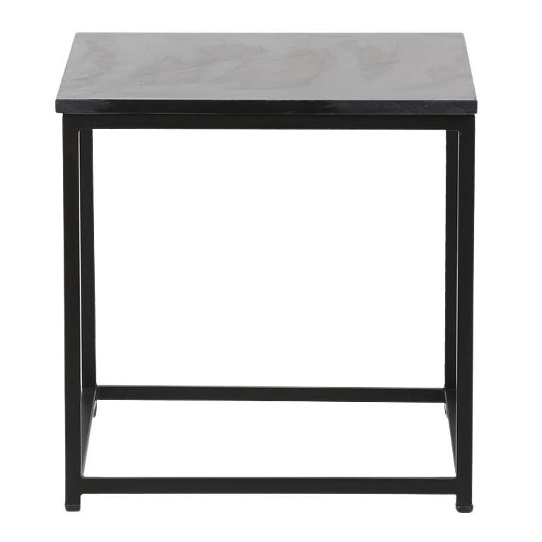 Loral Side Table-Black Marble - Chapin Furniture