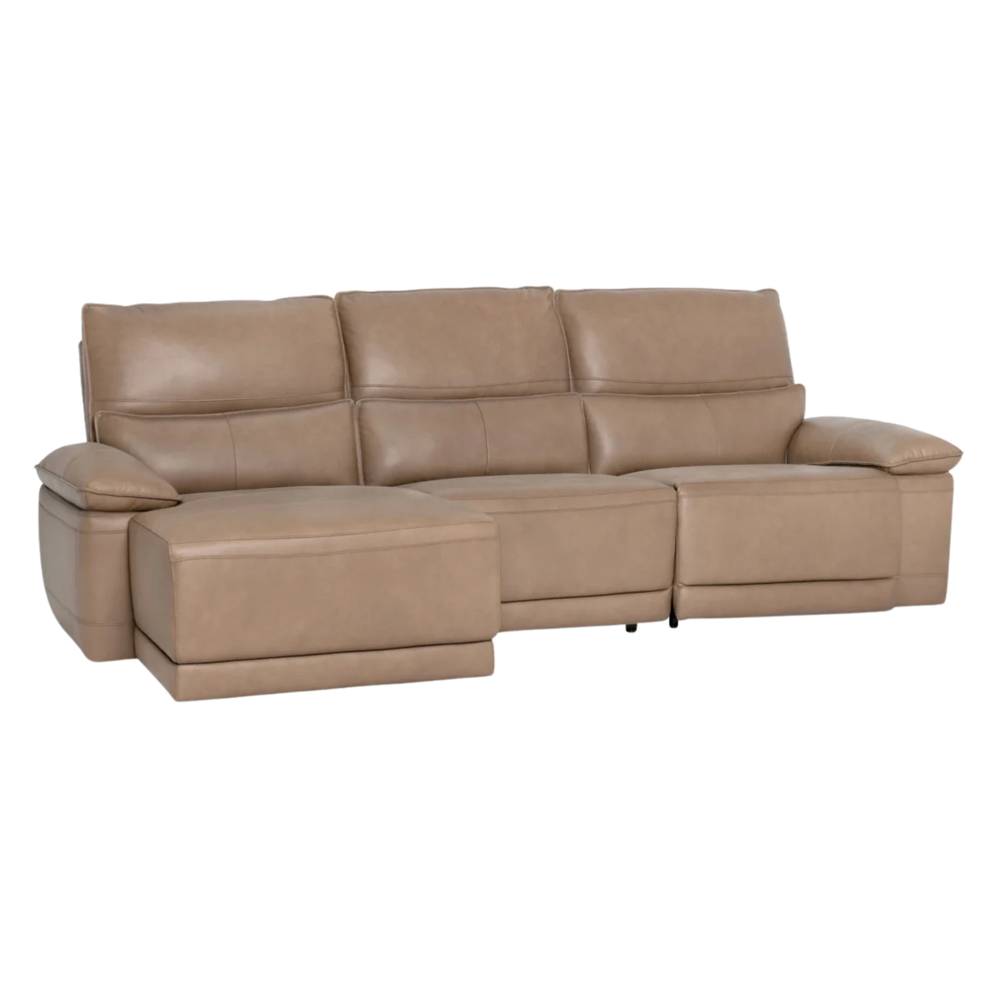 Branford Power Recliner Sectional w/LAF Chaise Camel - Chapin Furniture