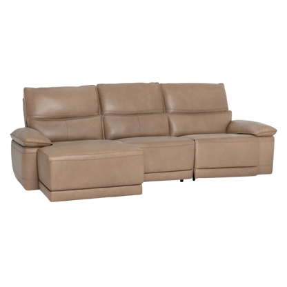 Branford Power Recliner Sectional w/LAF Chaise Camel - Chapin Furniture