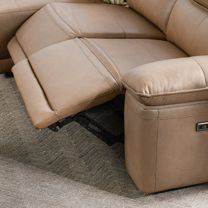 Branford Power Recliner Sectional w/LAF Chaise Camel - Chapin Furniture