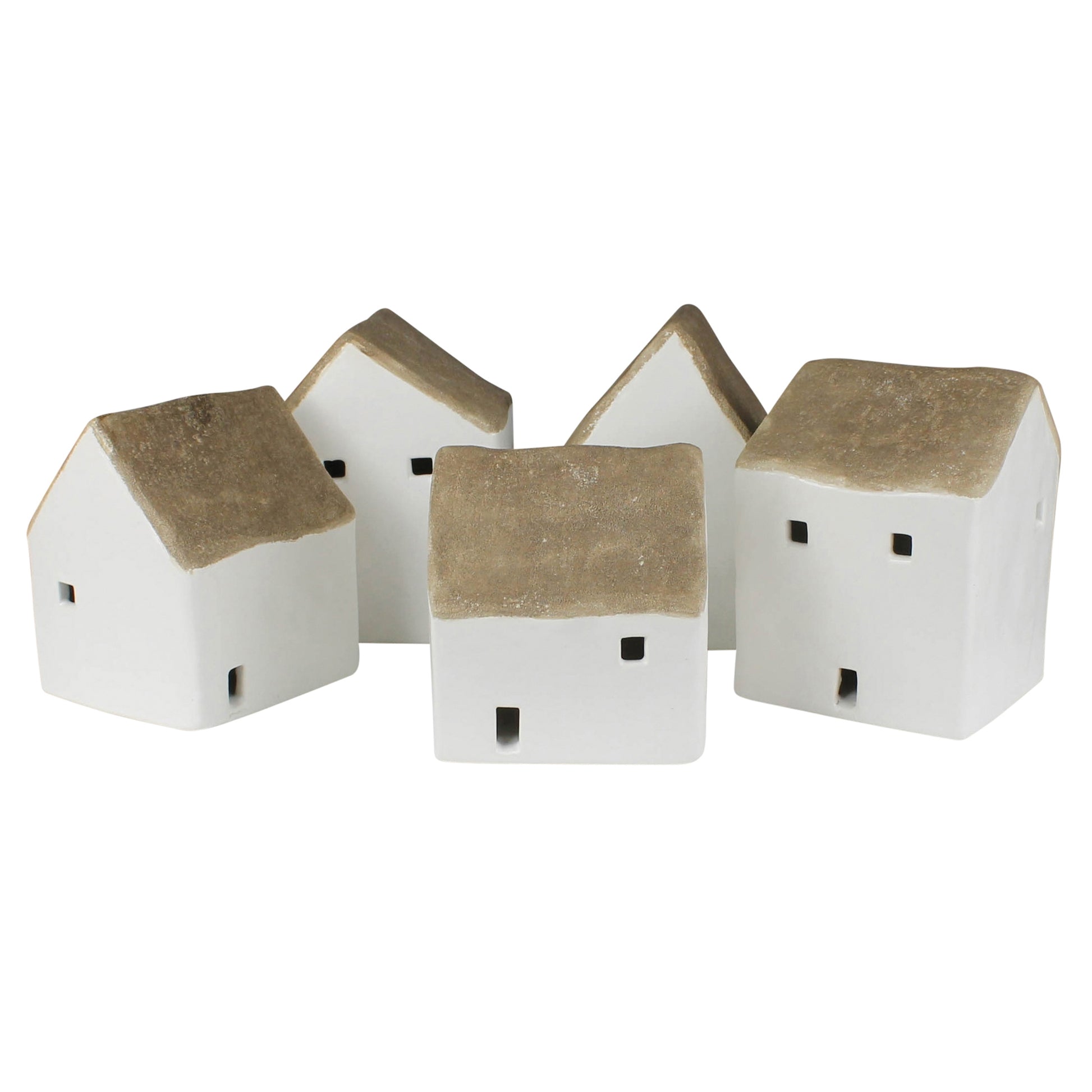 Ceramic Cottages - Set of 5 - Chapin Furniture