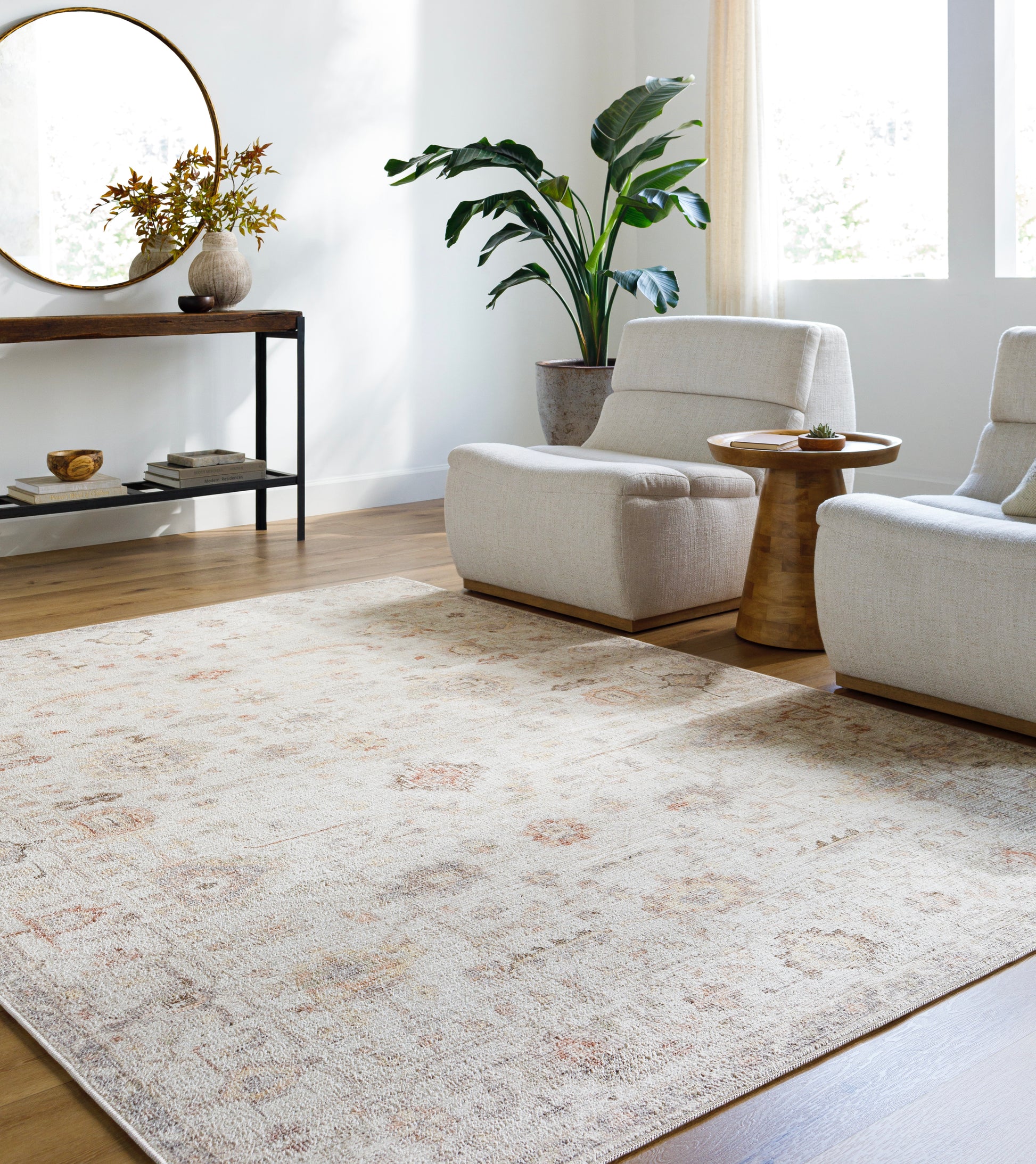Marlon MLO-2311 Rug- Ivory, Coral - Chapin Furniture