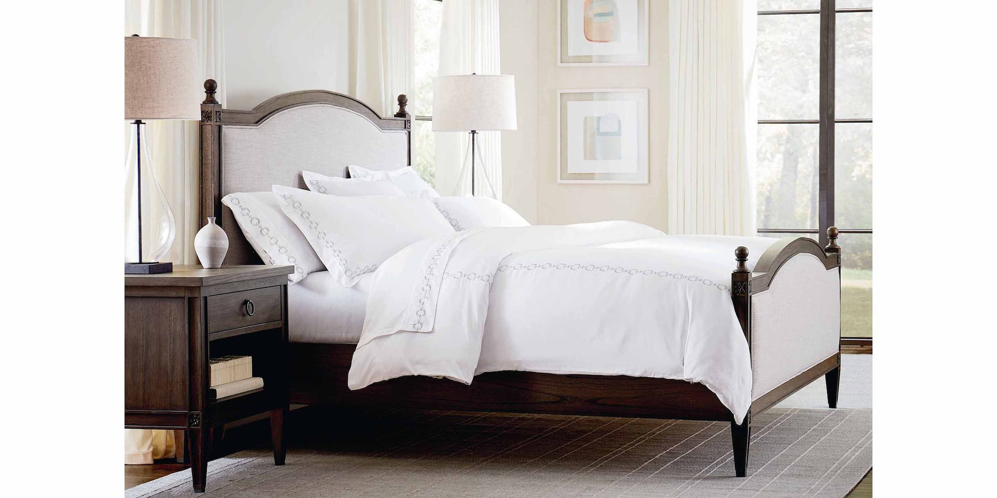 Charlotte Upholstered Bed With Footboard- Tavern - Chapin Furniture