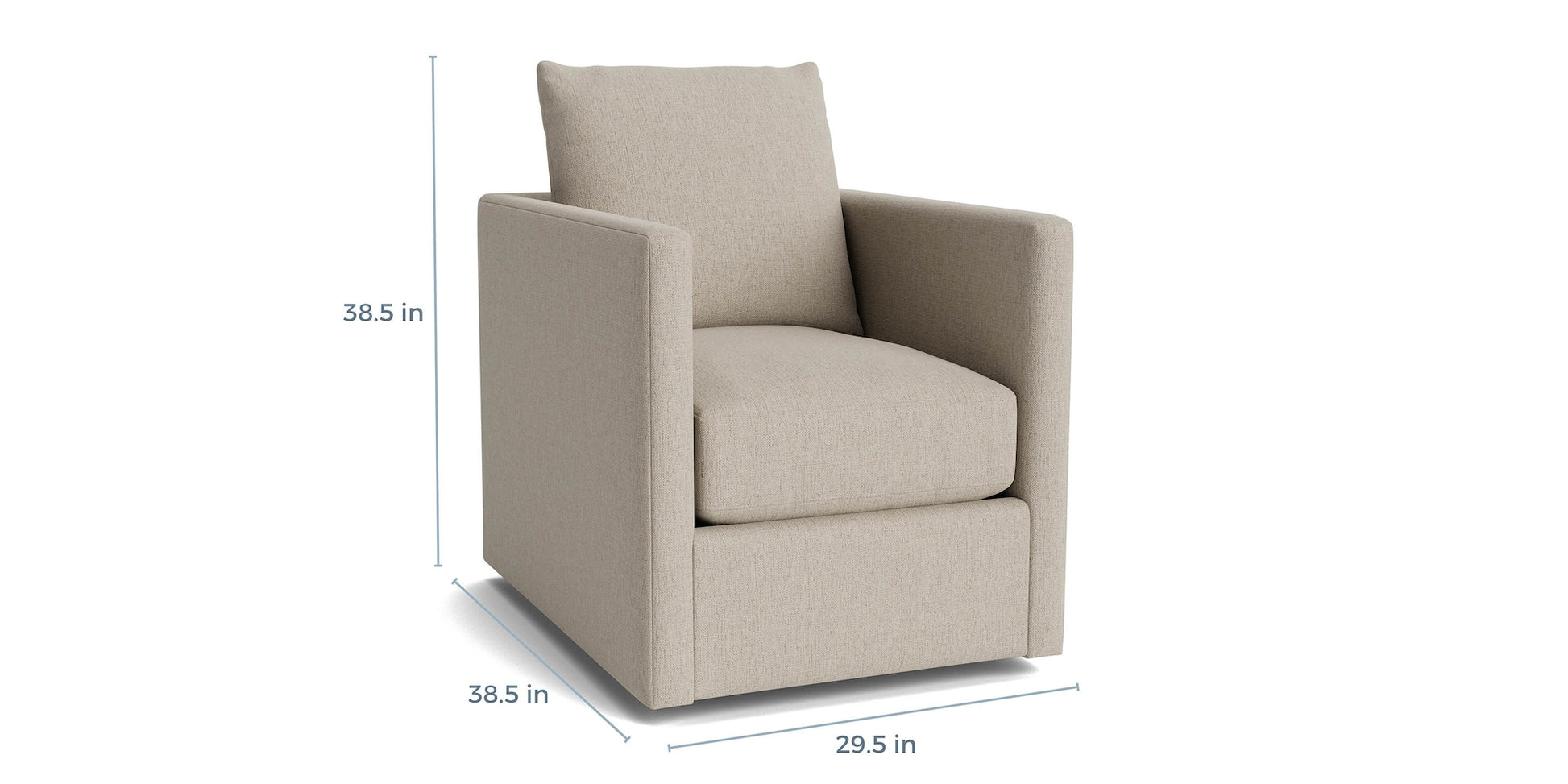 Beckham Thin Track Swivel Chair - Chapin Furniture