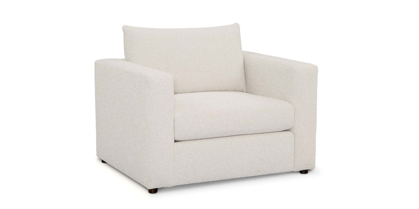 Beckham Wide Track Arm Chair-Cotton - Chapin Furniture