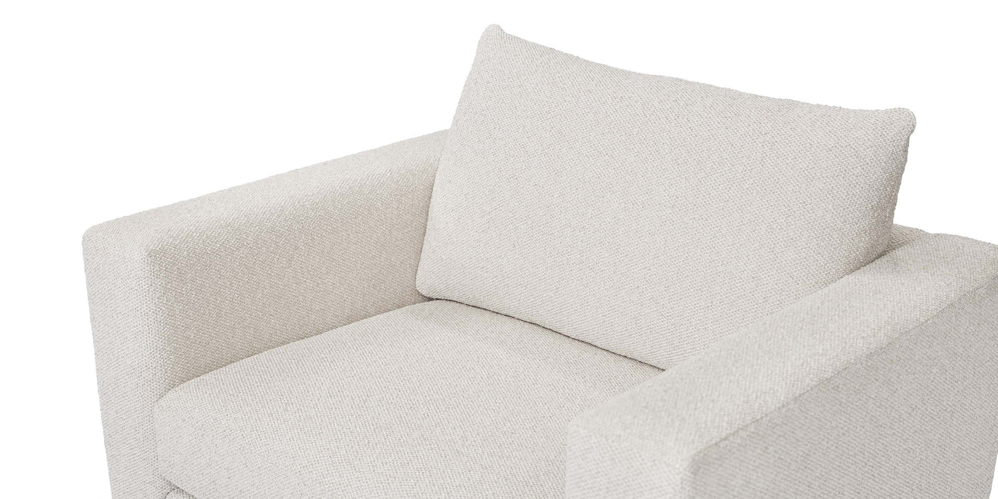 Beckham Wide Track Arm Chair-Linen - Chapin Furniture