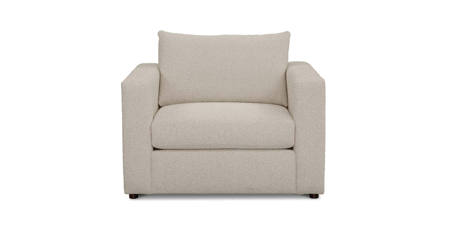 Beckham Wide Track Arm Chair-Linen - Chapin Furniture