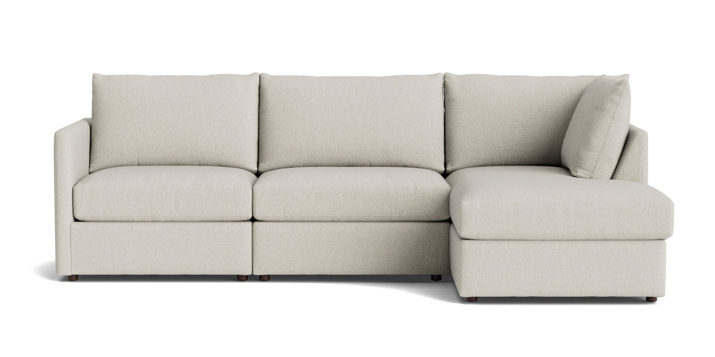 Beckham Thin Track Arm Modular Sofa with Ottoman - Chapin Furniture