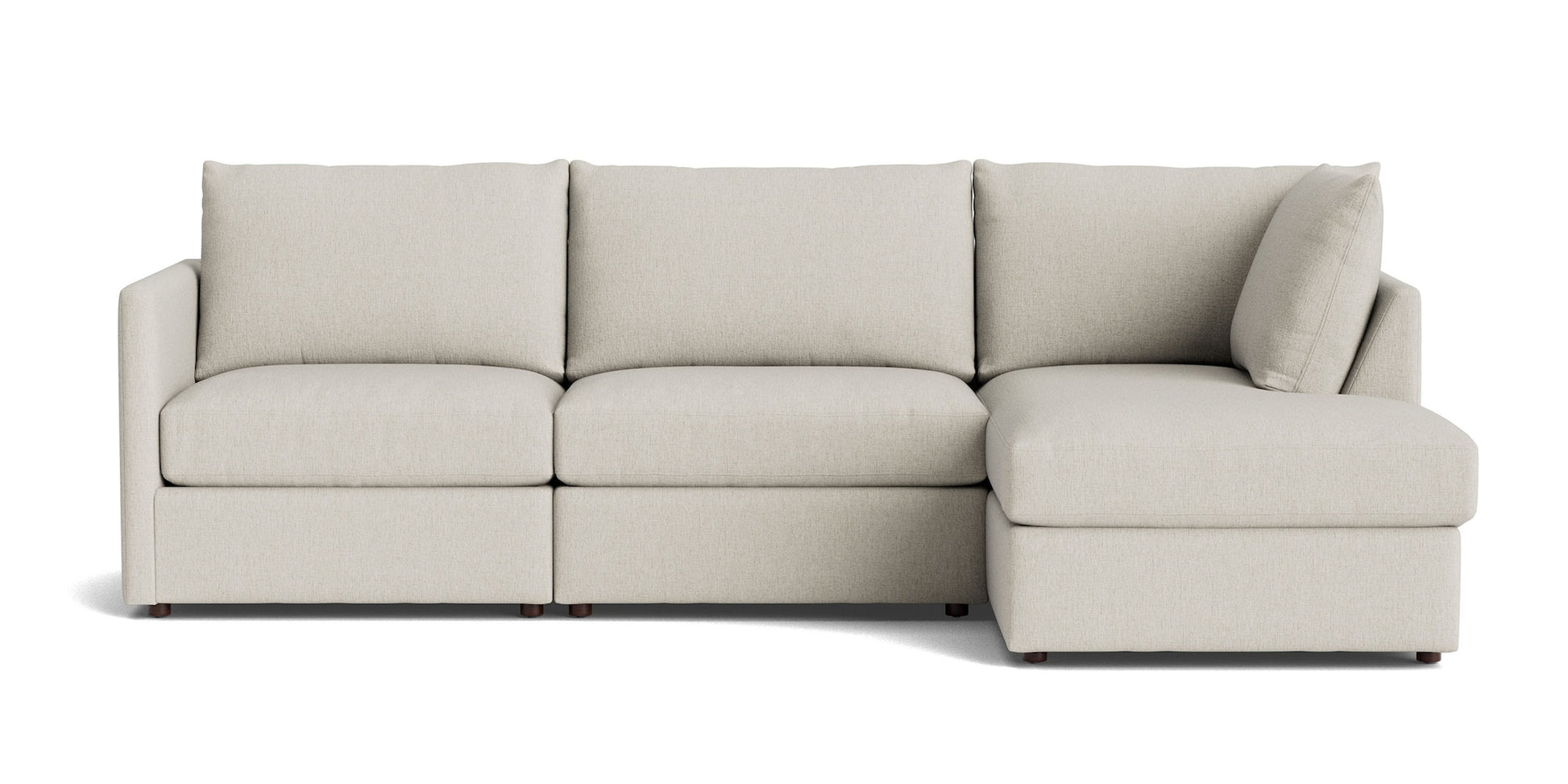 Beckham Thin Track Arm Modular Sofa with Ottoman - Chapin Furniture