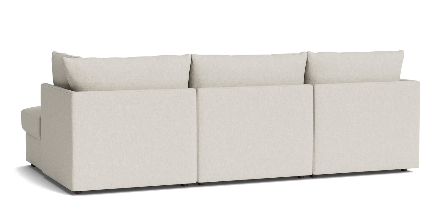 Beckham Thin Track Arm Modular Sofa with Ottoman - Chapin Furniture