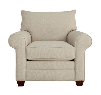 Alexander Roll Arm Chair- Straw - Chapin Furniture