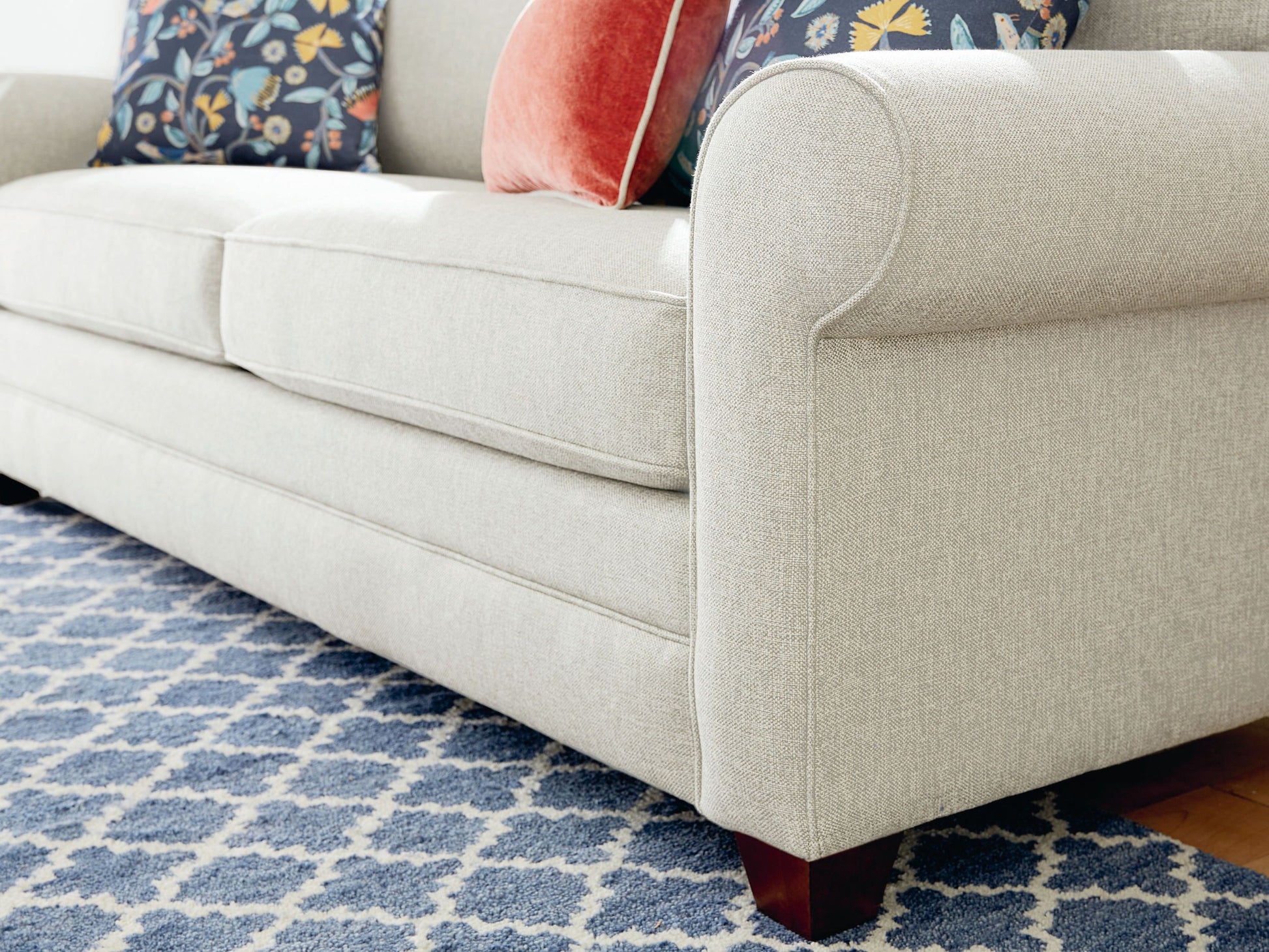Alexander Roll Arm Sofa -Straw, 85" - Chapin Furniture