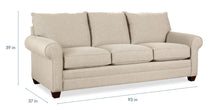 Alexander Roll Arm Sofa- Straw - Chapin Furniture