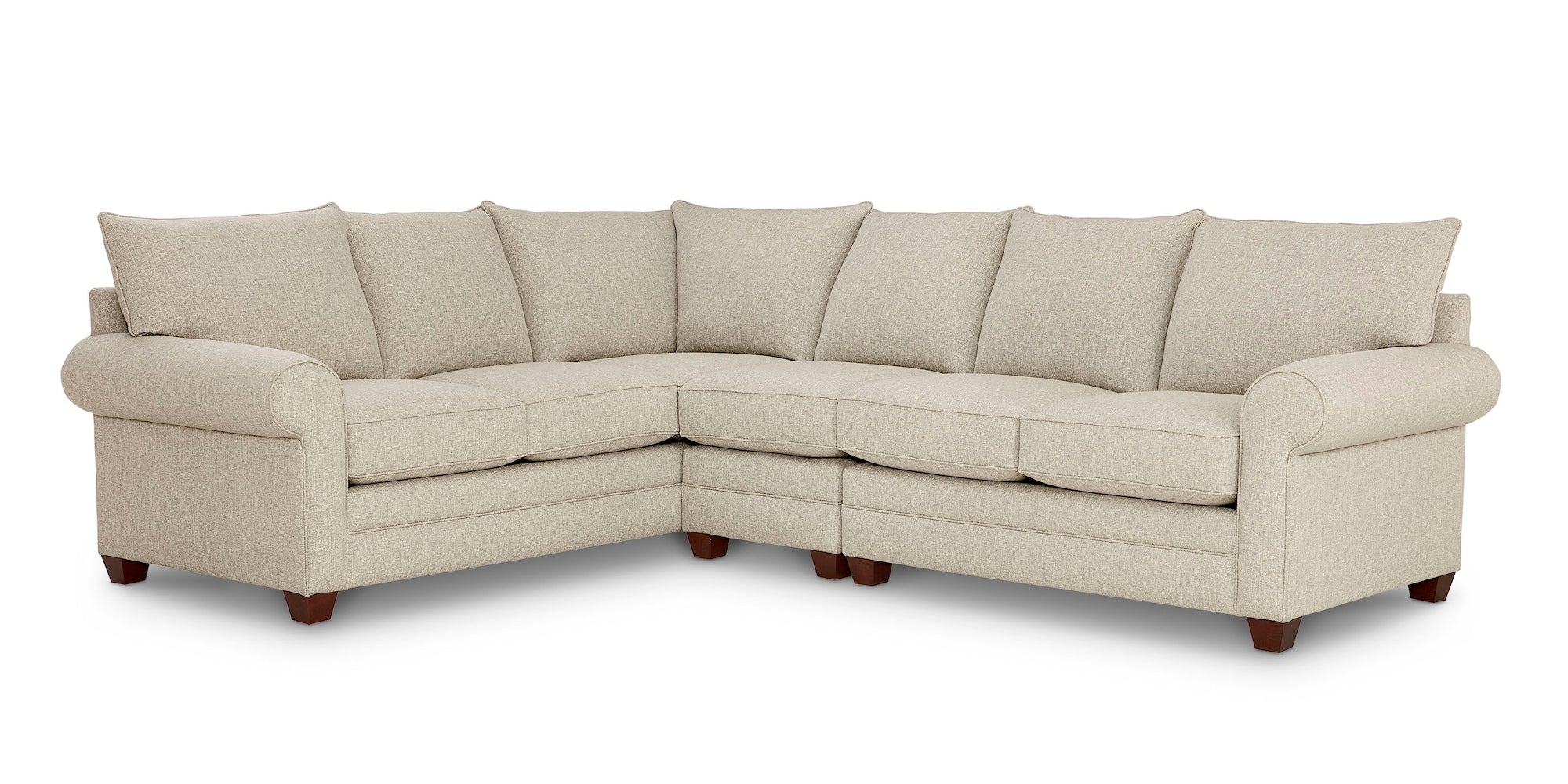 Alexander Roll Arm Small L Sectional Sofa