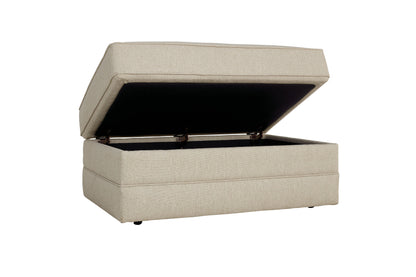 Alexander Storage Ottoman -Straw - Chapin Furniture