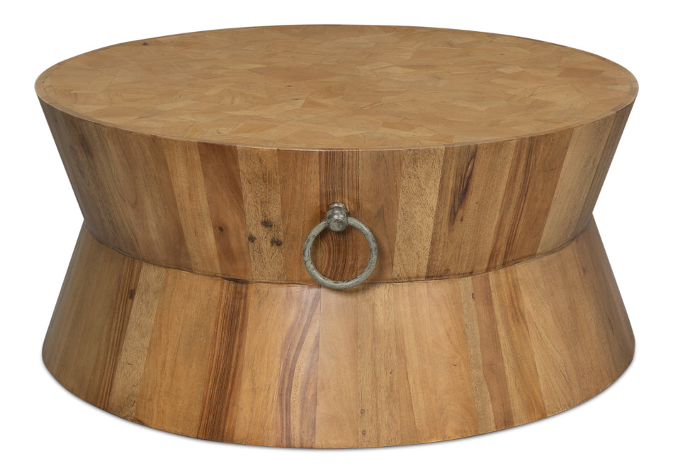Round Tower Coffee Table- Driftwood - Chapin Furniture