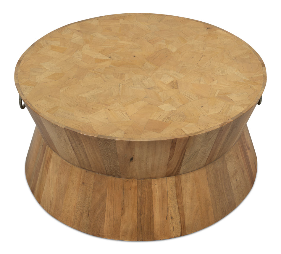 Round Tower Coffee Table- Driftwood - Chapin Furniture