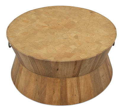 Round Tower Coffee Table- Driftwood - Chapin Furniture