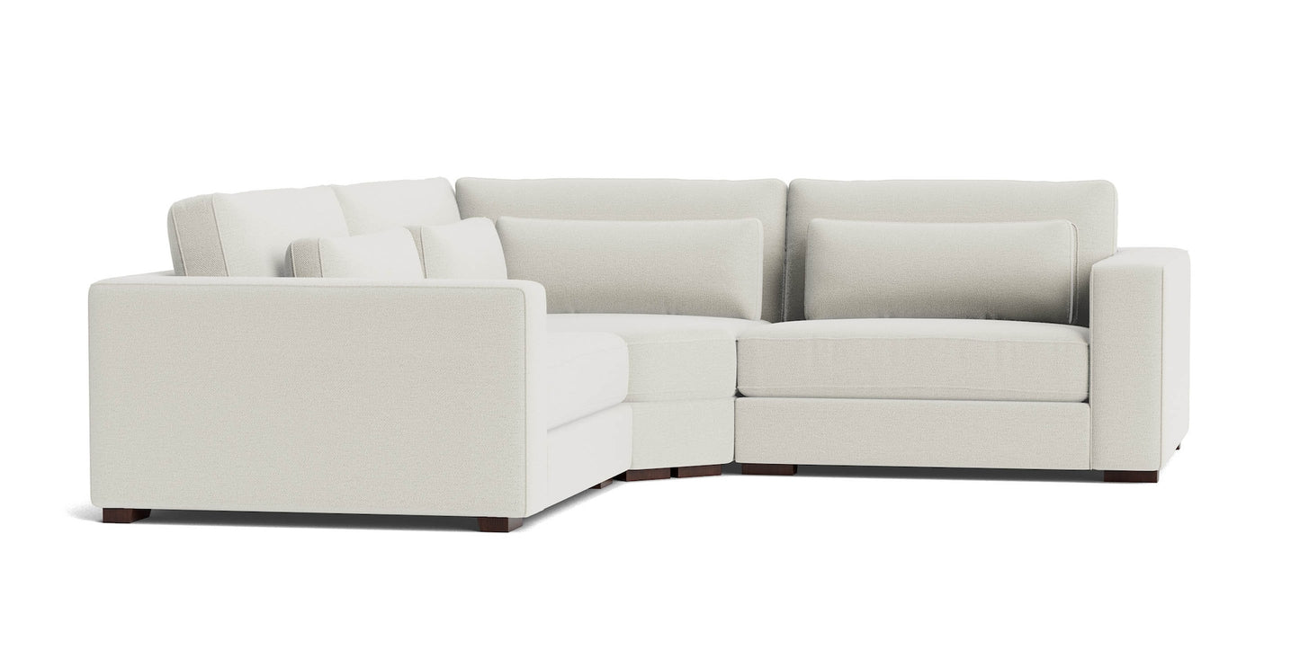 Moby Track Arm L-Shaped Sectional- Stone - Chapin Furniture