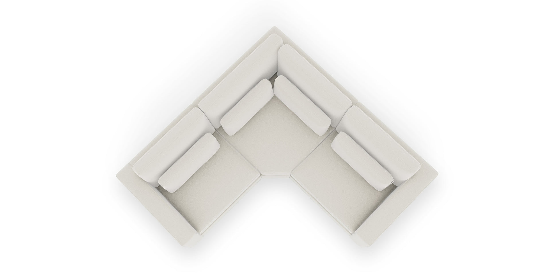 Moby Track Arm L-Shaped Sectional- Stone - Chapin Furniture