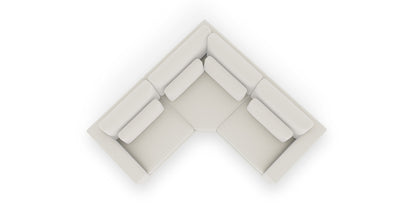 Moby Track Arm L-Shaped Sectional- Stone - Chapin Furniture