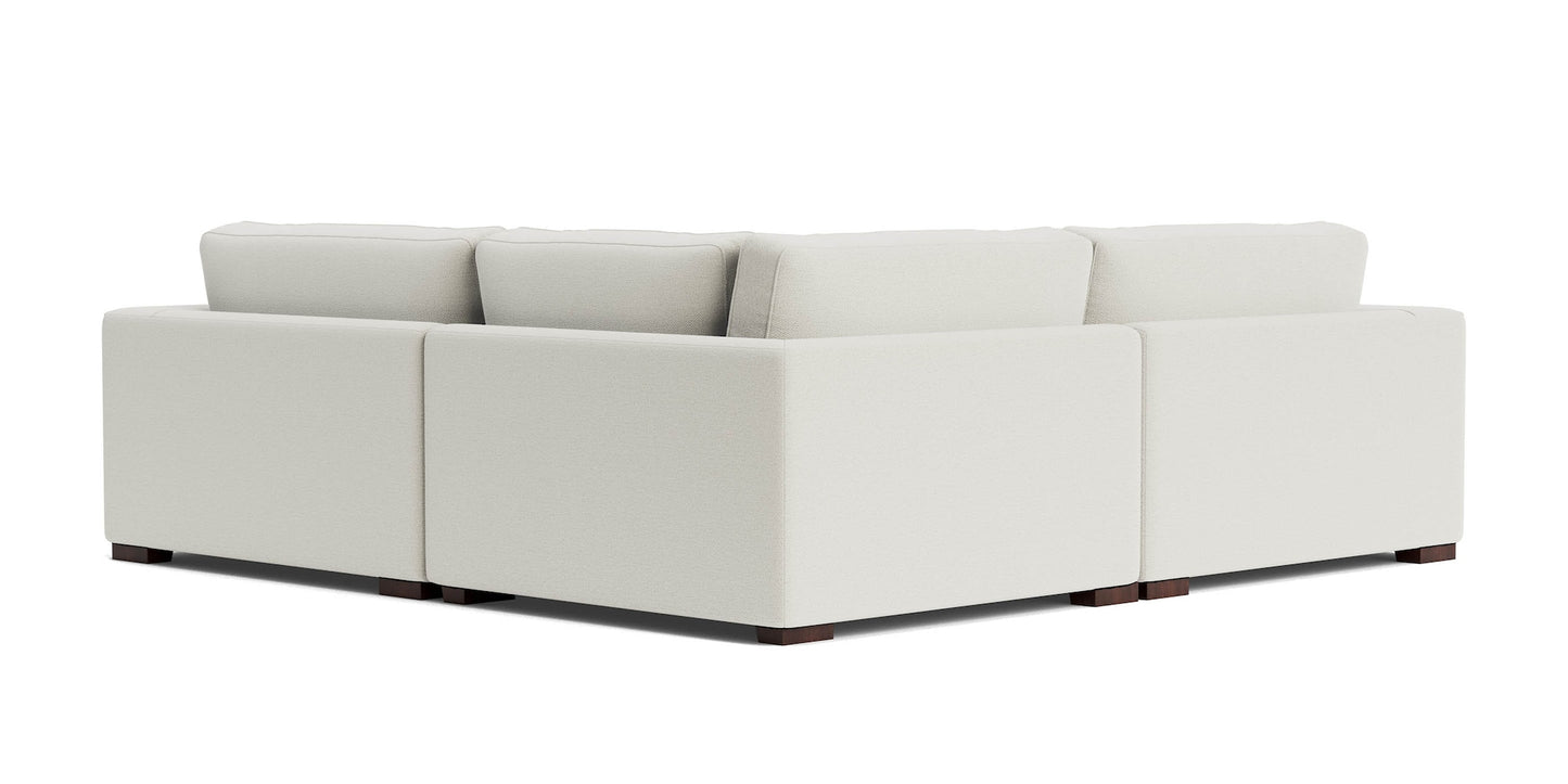 Moby Track Arm 3 Piece L-Shaped Corner Sectional- Oyster - Chapin Furniture