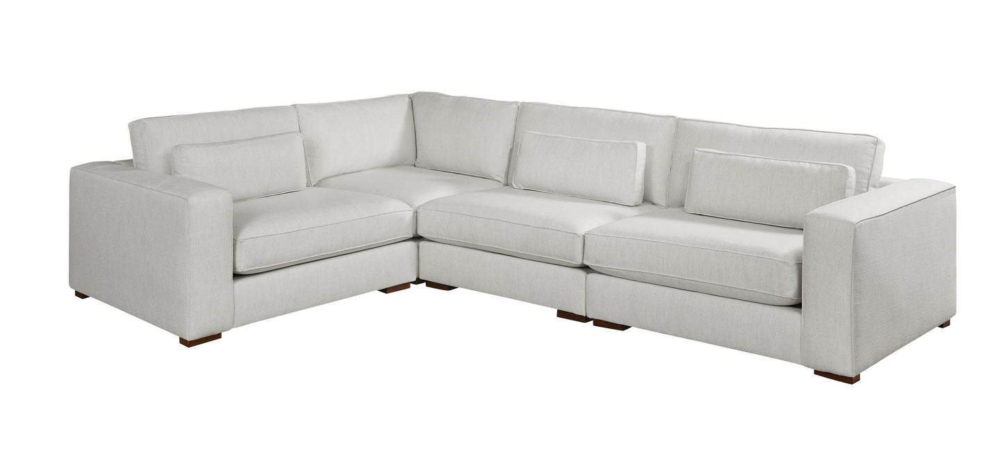 Moby Track Arm 4 Piece L-Shaped Corner Sectional- Stone - Chapin Furniture