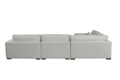 Moby Track Arm 5 Piece L-Shaped Corner Sectional- Stone - Chapin Furniture
